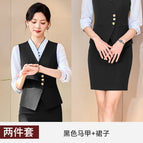 Black vest + skirt / S