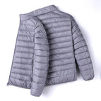 Gray [stand collar cotton clothes] / M