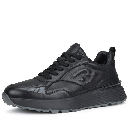 Genuine Leather Sneakers for Men 2026 New Men's Travel Shoes Versatile Casual Running Shoes Thick-Soled Dad Shoes 1679