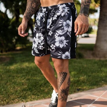 Summer Amazon Independent Station Cross-border 3D Printed Shorts Quick-drying Short-sleeved Shorts Beach Pants Shirt Set Men's
