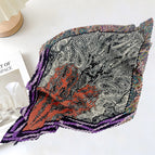 L024-060-02 orange / 70cm wrinkled square towel
