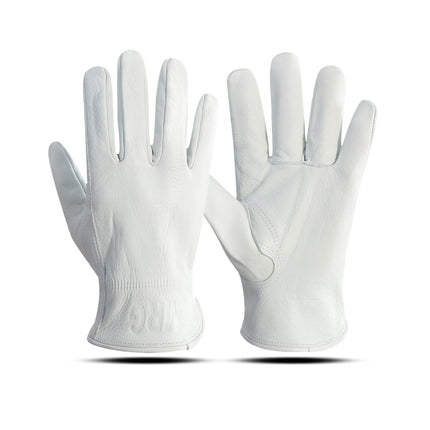 Gardening Pruning and Picking Garden Gloves, Anti-Thorn, Anti-Slip, Wear-Resistant Cowhide Protective Gloves, Handling Work Labor Protection Gloves