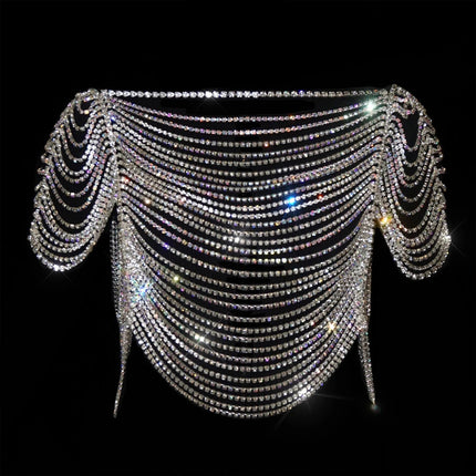 2023 European and American Hot Selling Sexy Bikini Set Fashionable Multi-Layer Bra Chain Cross-Border Rhinestone Skirt Chain Set for Women