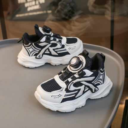 Children's Sports Shoes 2025 Spring & Fall New Popular Fashion Mesh Button Daddy Casual and Comfortable Sports Shoes Trend