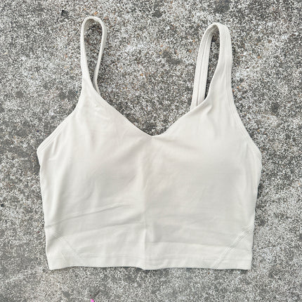 Women's Solid Color U-Shaped Sexy Back Fitness Yoga Training Tight Sports Underwear Breathable Running Vest TANK