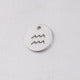 Mirror Stainless Steel 12 Zodiac Sign Round Pendant DIY Jewelry Accessories Gold Coin Titanium Steel Necklace Jewelry