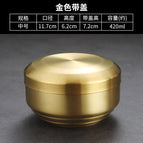 12cm Korean-style bowl (gold with lid)