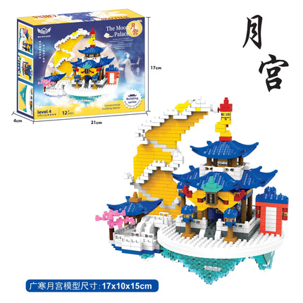 Compatible with Lego Guanghan Palace Building Blocks Puzzle Microparticles Peach Blossom Pool Chinese Style Building Assembled Creative Toys Wholesale