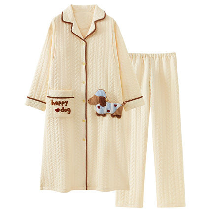 Yuezi Clothing with Chest Pad Autumn and Winter Air Cotton Thickened Warm Abdominal Pants Pregnant Women's Breastfeeding Skirt dress