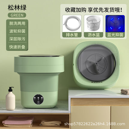 Daifa cross-border folding washing machine mini small washing machine baby underwear wash socks can be dried portable