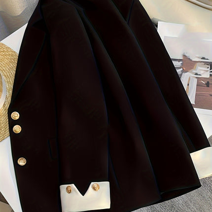 2025 Spring and Autumn New Multi-Color Suit Jacket Cream Korean Style Design Niche Fashion Temperament Goddess Commuting