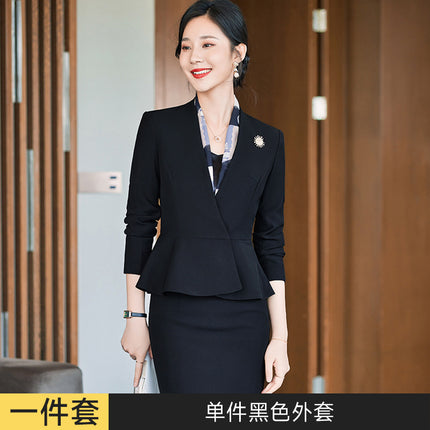 light blue Suit suit Women's Autumn Jewelry Store Workwear Case Field Customer Service Work Clothes Formal Business Wear Autumn