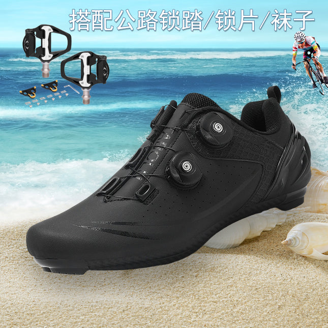 Factory First-Hand Supply Cross-Border Road Cycling Lock Shoes Bicycle Shoes with Lock Pedal Self-Locking Shoes Outdoor Cycling Bicycles