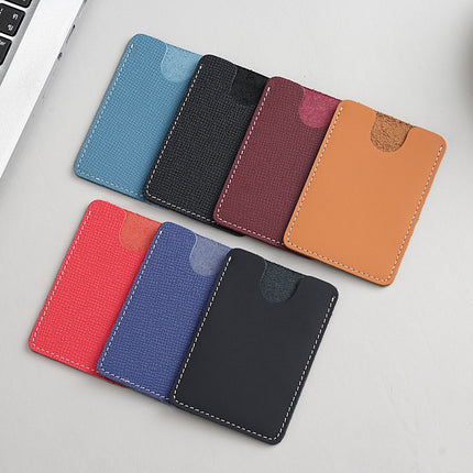 Full Top Layer Cowhide Card Holder Men's and Women's Mini Genuine Leather Card Holder Lightweight Soft Leather Credit Card Card Holder Protective Cover