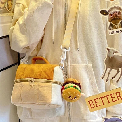 Toast Bread camera bag cosmetic bag bread warm lunch box storage bag handbag large capacity bag fashion bag