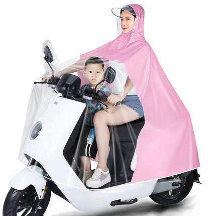 Raincoat Electric Car Long Full-Body All-In-One Parent-Child Raincoat Double Cycling Thickeneded Rainproof Electric Vehicle Poncho