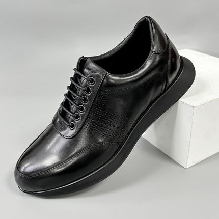 Men's Casual Leather Shoes Top Layer Cowhide Autumn and Winter Business Foot Wide Soft Sole Lightweight Comfortable Leather Sports Casual Shoes