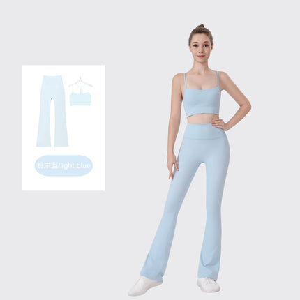 [in Stock] Ld Speaker Y-Shaped Vest Set Long Sleeve Women's Slim Fit Jacket Stretchy Sports Yoga Wear