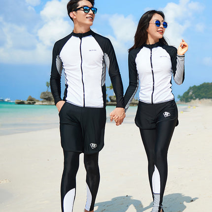 Sun Protection Quick-Drying Diving Suit Split Long-Sleeved Long Pants Swimwear Jellyfish Suit Couple Warm Men's Swimwear Women's Surfing Suit