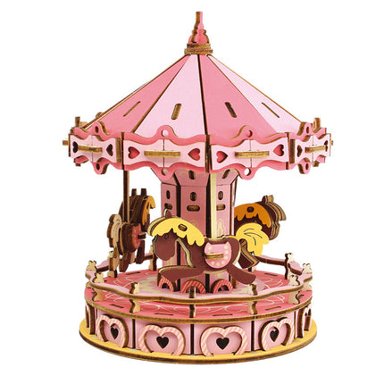 Wooden 3d 3d puzzle assembled building model youth diy style cottage educational toy small Western House
