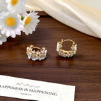 Yd122-flower zircon earrings