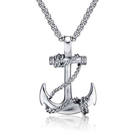 OPK Jewelry Cross-border Supply AliExpress Personalized Internet Celebrity Anchor Pendant Street Hip-hop Titanium Steel Men's Necklace