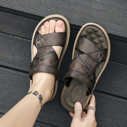 Men's Sandals for Summer 2025, New Model for Outdoor Wear, Durable Vietnamese Beach Slippers, Dual-Purpose for Sports and Driving