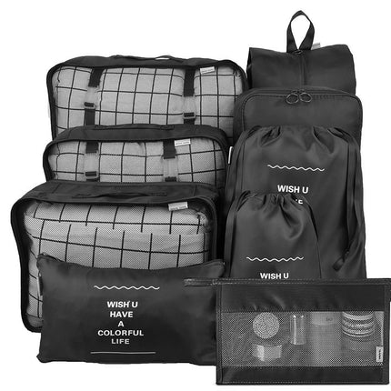 Hot Selling Clothes Finishing Storage Bag Nine-Piece Suit Large Capacity Luggage Case Multi-Size Travel Supplies Storage Bag