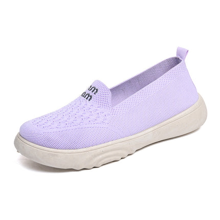 Old Beijing Cloth Shoes Women's Spring New Comfortable Breathable Flat Non-slip Slip-on Shoes Sports and Stepping Casual Shoes
