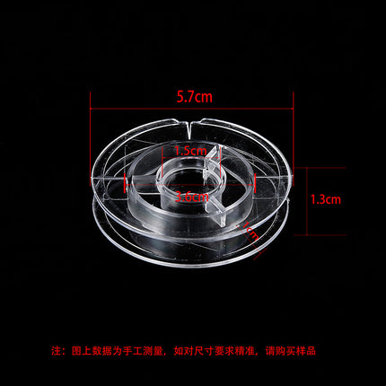 Transparent round I-shaped bobbin bobbin wool fishing line storage cylinder plastic empty coil winding barrel pipe