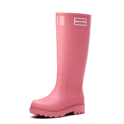 New Fashionable Women's Shoes, Extra High Women's Outer Wear Rainforest Hiking Wading Shoes, Heightening Waterproof Women's Water Shoes, Rubber Shoes and Overshoes