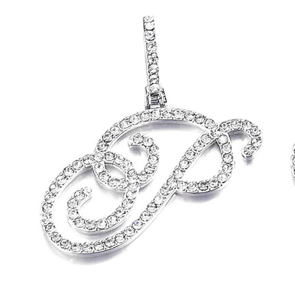 Foreign trade popular products full diamond hip hop jewelry grass letter pendant melon seed buckle Cuban chain accessories Amazon exclusive
