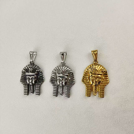 European and American Fashion Retro Stainless Steel Necklace Men's Egyptian Pharaoh Sphinx Pendant with Domineering Personality