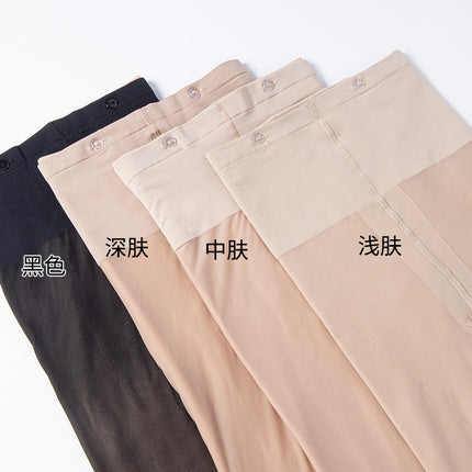 Button-Style Double-Layer Bare-Leg Effect Detachable Spring and Autumn Stockings, Thickened Nude-Feel Leggings, Fleece-Lined Thick Pantyhose