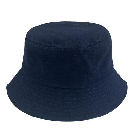 Cross-border pure cotton fisherman hat wholesale Japanese solid color face small bucket hat men's and women's light plate basin hat embroidered logo