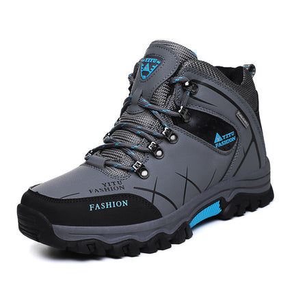 2024 cross-border all-match new high-top hiking shoes cross-country hiking cotton men's outdoor shoes extra large size sneaker
