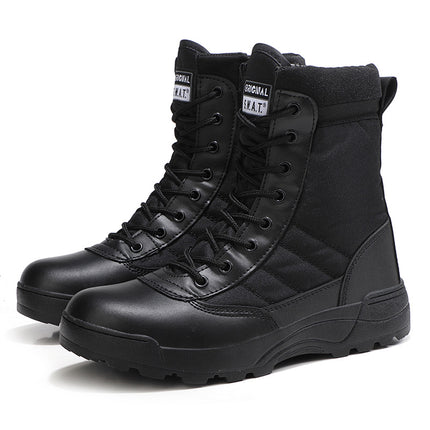 Manufacturer's Ready-Made Safety Shoes, Wear-Resistant Soft Soles, New Military Boots, Men's Anti-Smash, Anti-Puncture, Breathable, Lightweight Hiking Shoes