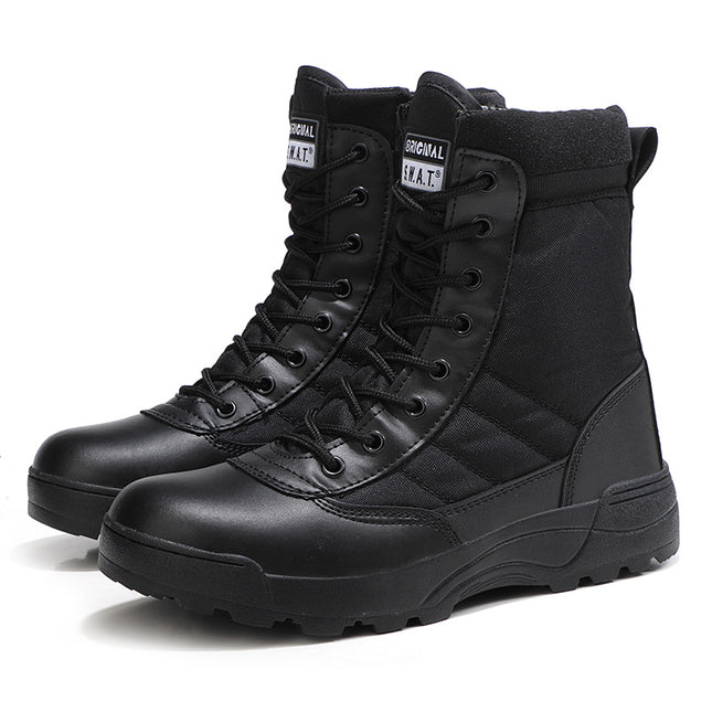 Manufacturer's Ready-Made Safety Shoes, Wear-Resistant Soft Soles, New Military Boots, Men's Anti-Smash, Anti-Puncture, Breathable, Lightweight Hiking Shoes