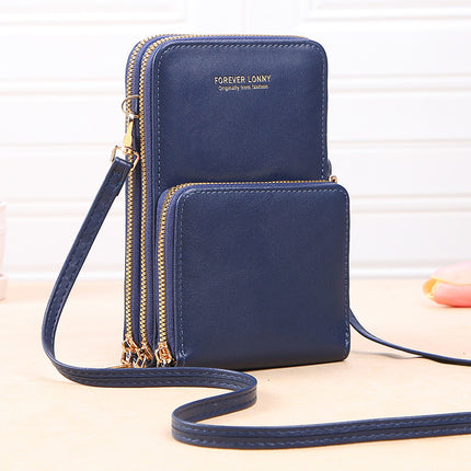 LONNY new transparent touch screen mobile phone bag organ multi-card position trendy simple crossbody small bag multi-functional mobile phone