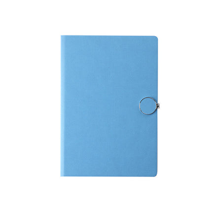A5 Student Diary Magnetic Round Buckle Blue Multi-Color Storage Notebook Business Notepad Pure Color Gift Box