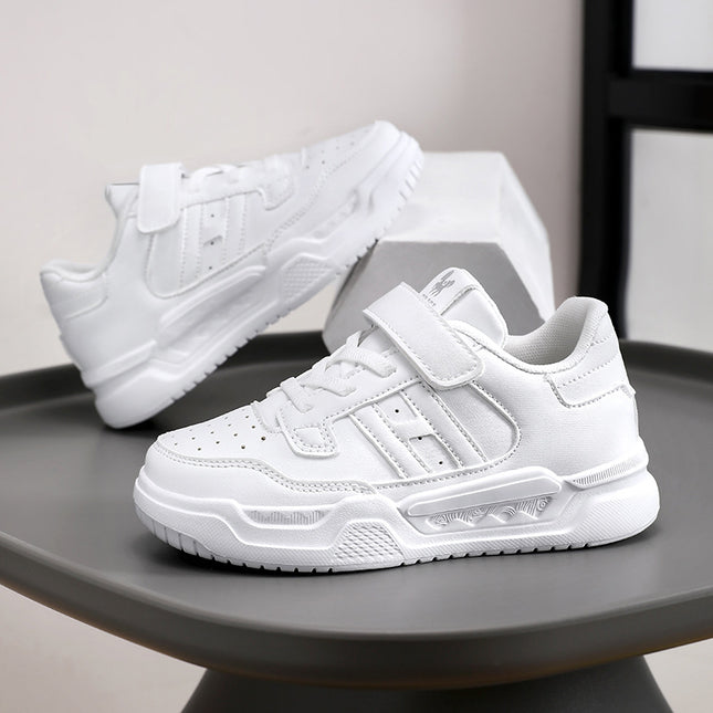 Children's White Shoes Boys and Girls 2025 Spring Summer and Autumn Leisure Sports Soft Sole Board Shoes Lightweight for Students and Teenagers