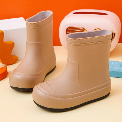 Cute Korean-style Cartoon Rain Boots Women's Velvet Cotton Non-slip Waterproof Shoes Student Warm Rain Boots Short Tube Outdoor Water Boots
