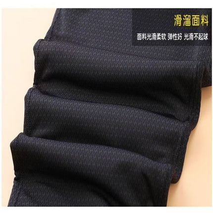 Smooth Cotton Pants for Men, Extra Thickeneded and Velvet, Super Elastic All-In-One Cotton Pants, High-Waisted Slim Knee Pads, Warm Pants for Men in Winter
