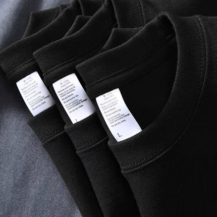 Pure white 250g pure cotton heavy thick opaque short sleeve men's light gray loose casual bottoming shirt top T-shirt