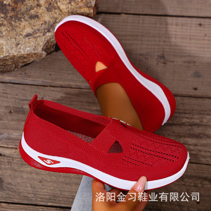 Women's Summer Breathable Soft-Soled Shoes for Middle-Aged and Elderly Mothers Temu Cross-Border Dropshipping Large Size Women's Shoes Clogs Cut Out