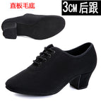 Black 3.5cm straight fur sole / 34