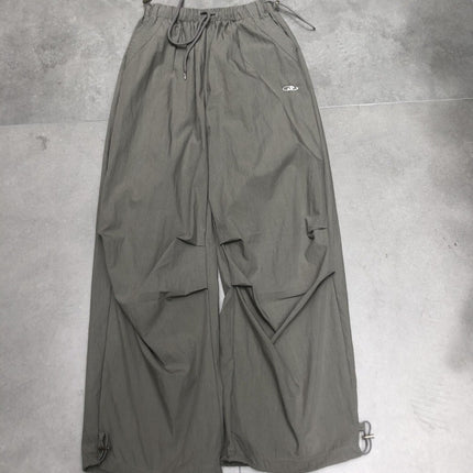 Easiest for Match American Retro Workwear Elastic Waist Drawstring Leggings Loose Slimming Look Casual Pants 2025 Spring and Summer New Products