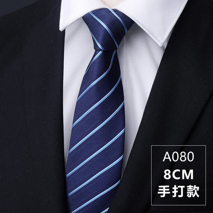 Dress Business Tie Men's and Women's Groom Wedding Black Zipper Korean Narrow No Lazy Striped Bow Tie Plaid
