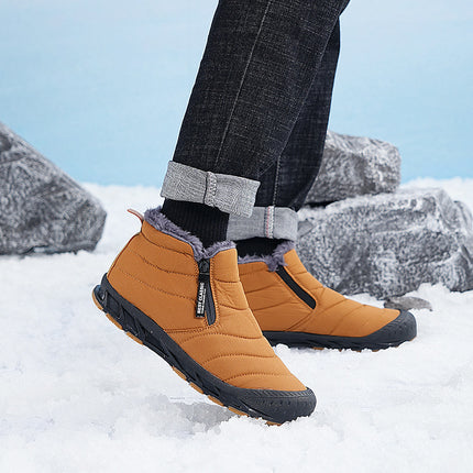 Autumn and Winter Snow Boots Cross-Border Warm Hiking Cotton Shoes Non-Slip Wear-Resistant Waterproof Plus Velvet Outdoor Couple Cotton Shoes Casual