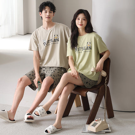 Men Who Love Dogs in Summer Can Wear Pajamas That Girls Like, Comfortable Modal Short-Sleeved Shorts and Home Clothes